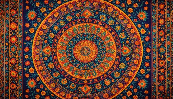 Explorez l'univers coloré des tentures psychédéliques!